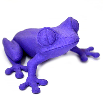 3d printed tree frog showing layer lines