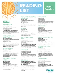 Preview of birth to pre-k reading list